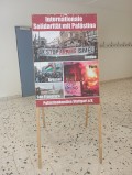 Standbild am Eingang zur Palästina-Veranstaltung, Stuttgart, 24.05.2025. Fotograf: Sergej Perelman